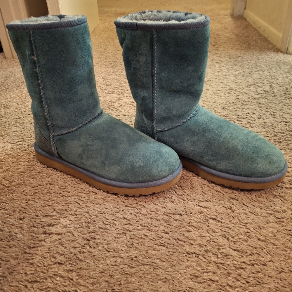 Cozy Teal Green & Blue Suede Ugg Boots